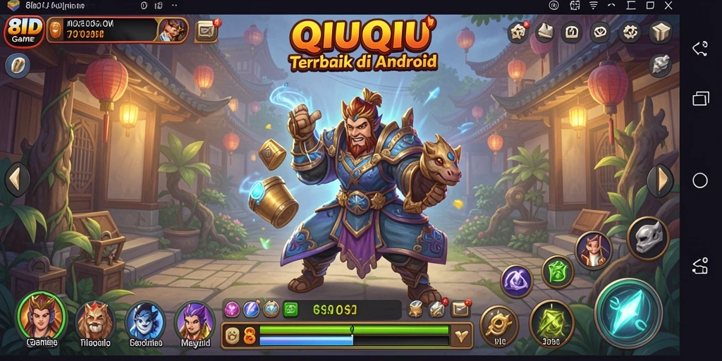 Tampilan gameplay seru dari 8ID QiuQiu yang menyenangkan.