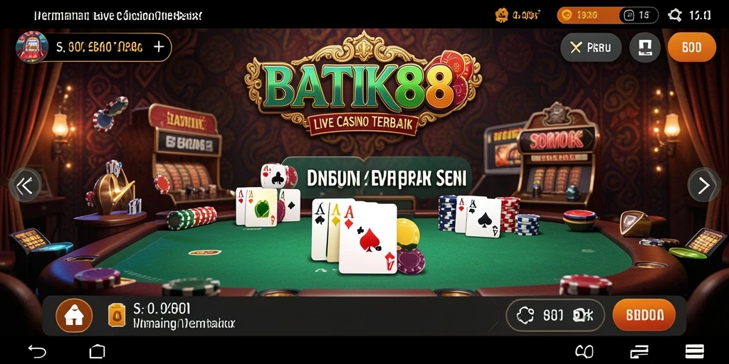 Tampilan menarik gameplay Live Casino di BATIK88.