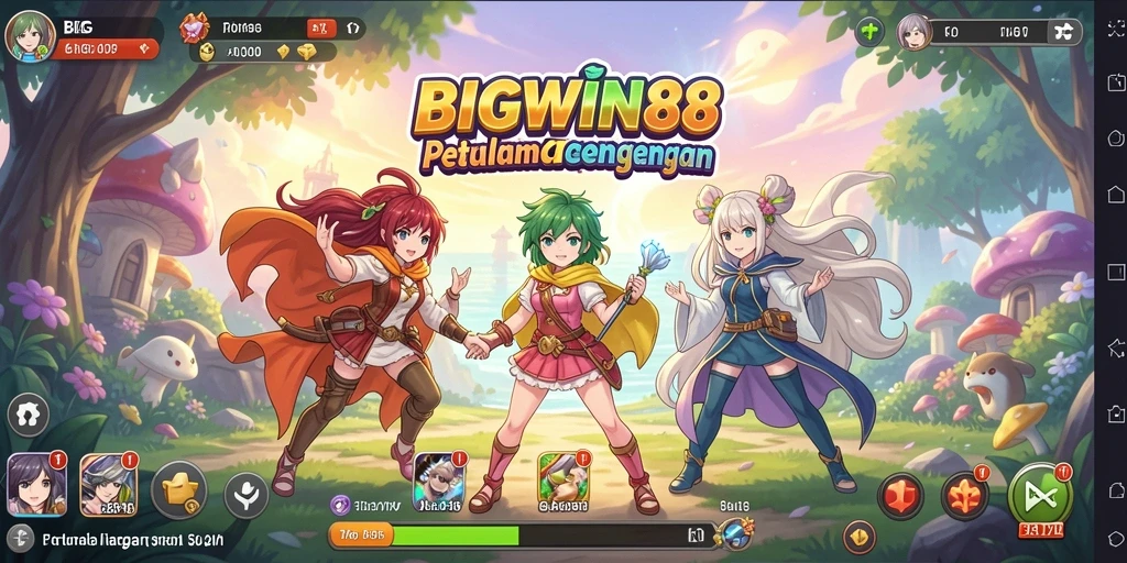 Screenshot menunjukkan aksi seru dalam game Anime BIGWIN88.