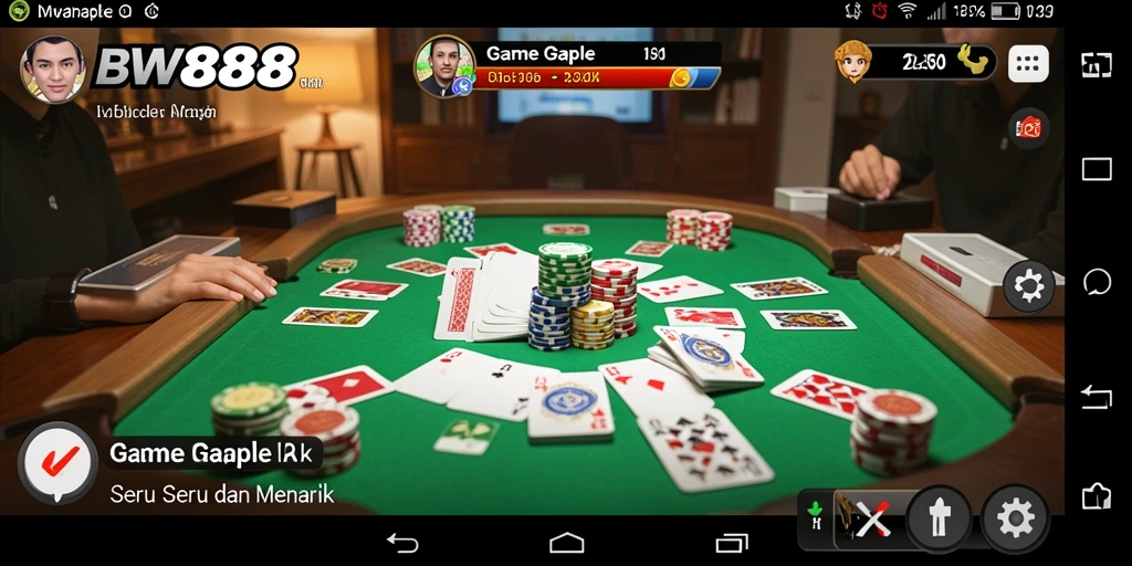 Gameplay BW888 yang seru dan menghibur dalam permainan Gaple.
