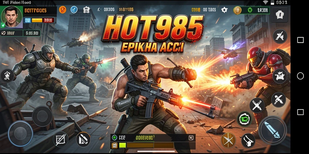 Tampilan gameplay Action yang menegangkan dan mendebarkan.