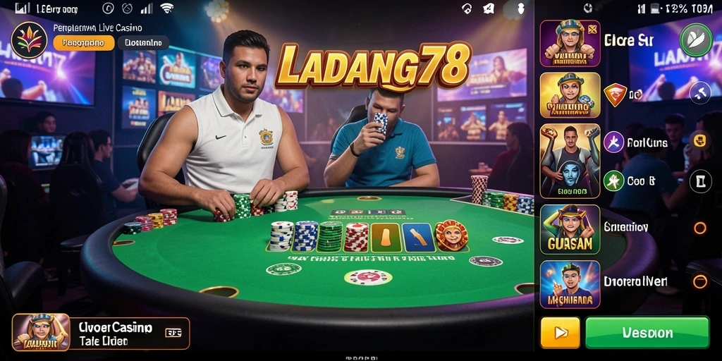 Tampilan gameplay Live Casino yang seru dan interaktif dari LADANG78.