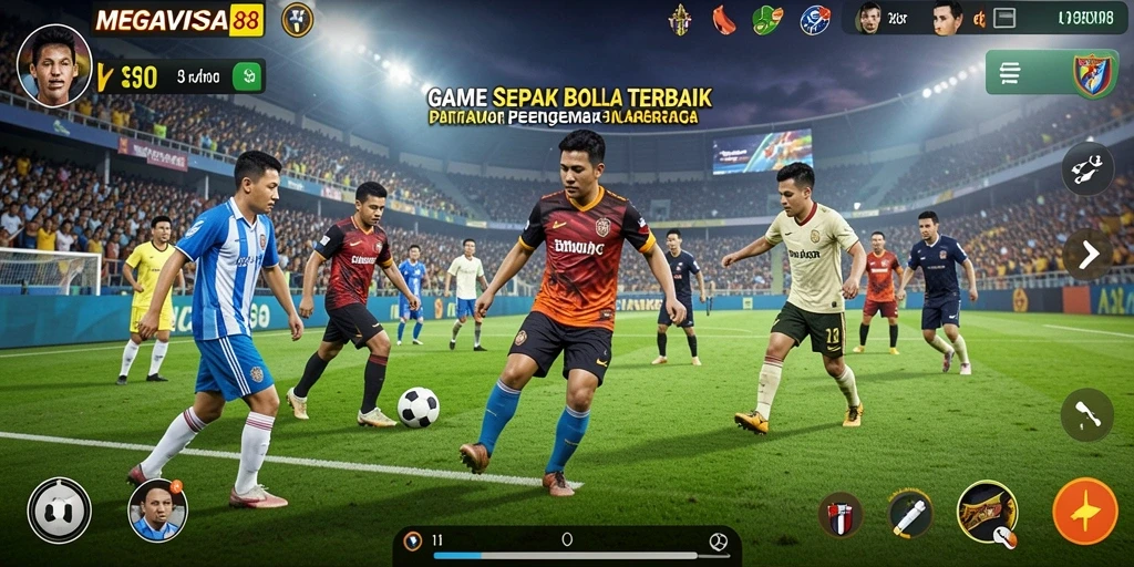 Tampilan menarik dari gameplay sepak bola MEGAVISA88.