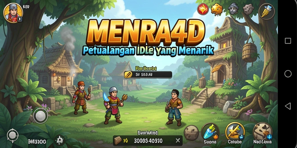 Tangkapan layar dari gameplay MENARA4D yang menampilkan pembangunan menara.