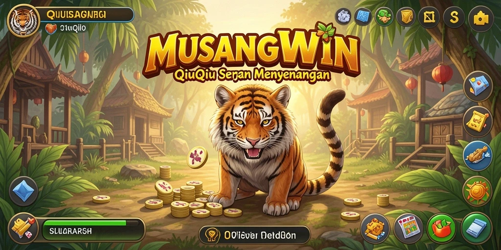Tampilan gameplay QiuQiu dalam MUSANGWIN yang menarik.