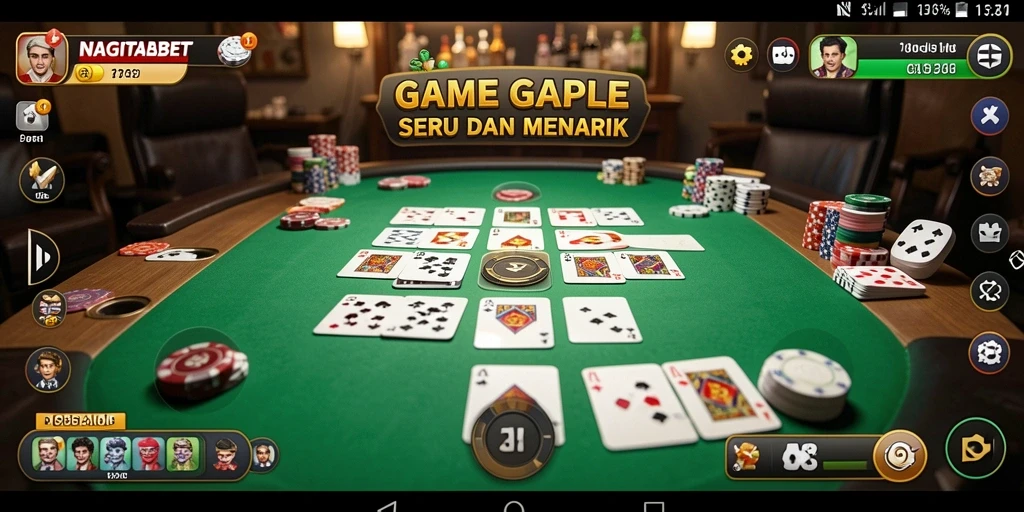 Tampilan gameplay Gaple yang seru dan interaktif di NAGITABET.
