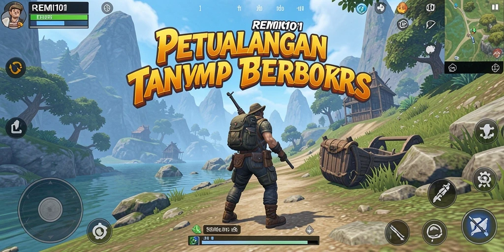 Tampilan gameplay REMI101 yang memukau di dunia terbuka.