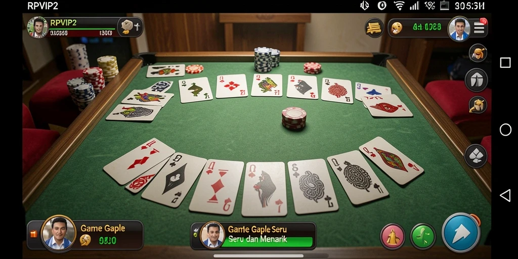 Tampilan gameplay Gaple yang seru dan interaktif di RPVIP2.