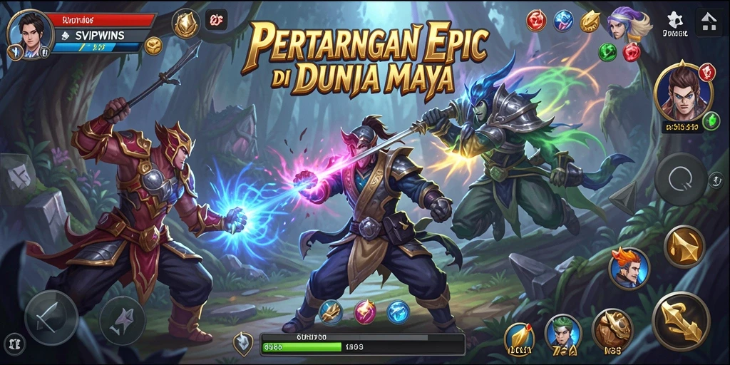 Gameplay seru di SVIPWINS memperlihatkan pertarungan yang epik.